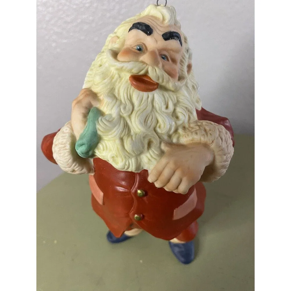 Favorite Santa Hand Painted Special Edition Hallmark Keepsake Ornament Vtg. 1987